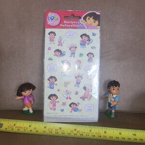 Dora & Diego Figures plus Stickers lot!